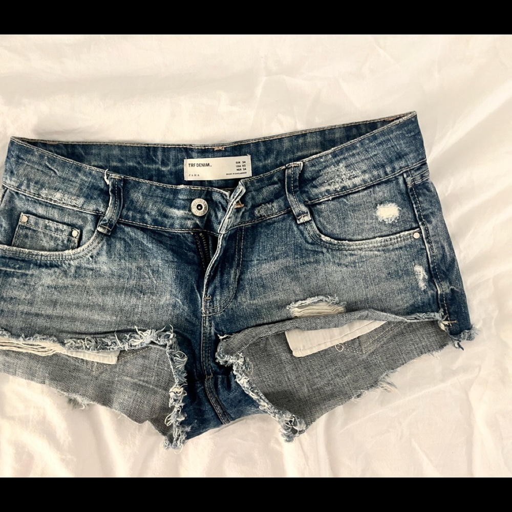 Zara trf denim shorts